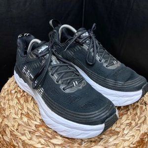 Hoka men’s bondi black gray white
